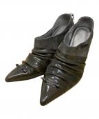 YELLOイエロ）の古着「SHEMHAZA HEELS ピンヒールパンプス」｜グレー