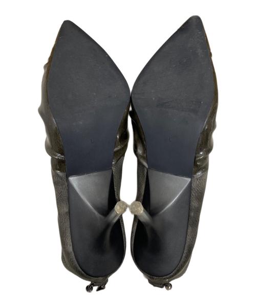 YELLO（イエロ）YELLO (イエロー) SHEMHAZA HEELS ピンヒールパンプス グレー サイズ:Lの古着・服飾アイテム