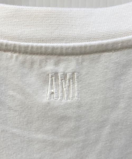 AMI Alexandre Mattiussi（アミアレクサンドルマテュッシ）AMI Alexandre Mattiussi (アミアレクサンドルマテュッシ) ハートロゴ刺繍 ロゴTシャツ ホワイト サイズ:Sの古着・服飾アイテム