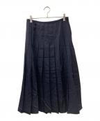tricot COMME des GARCONSトリココムデギャルソン）の古着「プリーツロングスカート」｜ネイビー