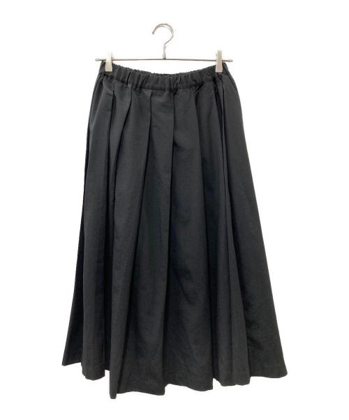 ROBE DE CHAMBRE COMME DES GARCONS（ローブドシャンブル コムデギャルソン）ROBE DE CHAMBRE COMME DES GARCONS (ローブドシャンブル コムデギャルソン) ウールプリーツイージーロングスカート ブラック サイズ:Ｍの古着・服飾アイテム