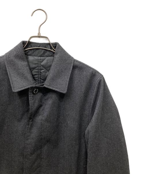 MACKINTOSH（マッキントッシュ）MACKINTOSH (マッキントッシュ) キルティング ウール リバーシブル比翼ステンカラーコート グレー サイズ:40の古着・服飾アイテム