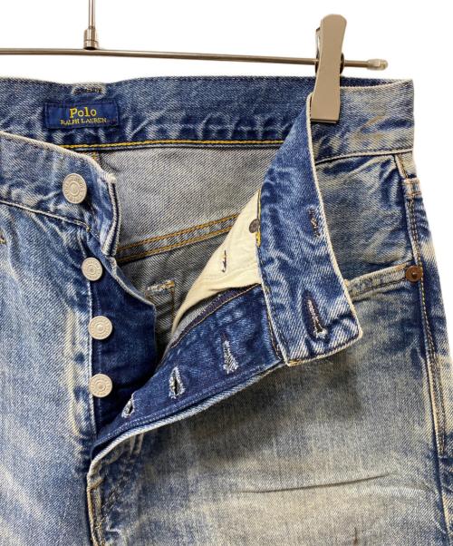 POLO RALPH LAUREN（ポロ・ラルフローレン）POLO RALPH LAUREN (ポロ・ラルフローレン) ヴィンテージ加工デニムパンツ インディゴ サイズ:30の古着・服飾アイテム