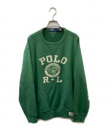 POLO RALPH LAUREN（ポロ・ラルフローレン）の古着「プリントスウェット」｜グリーン