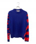 MARNIマルニ）の古着「クルーネックニット」｜レッド×ブルー