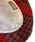 中古・古着 GUCCI (グッチ) HOUNDSTOOTH WOOL FEDORA/ウールハット レッド サイズ:L：13000円