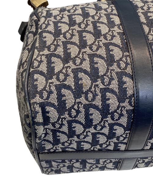 Christian Dior（クリスチャン ディオール）Christian Dior (クリスチャン ディオール) トロッター柄 D金具 ボストンバッグ ネイビー×グレー サイズ:OneSizeの古着・服飾アイテム