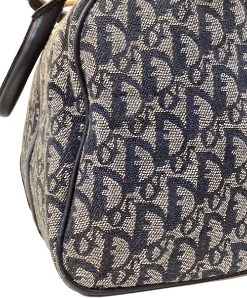 Christian Dior（クリスチャン ディオール）Christian Dior (クリスチャン ディオール) トロッター柄 D金具 ボストンバッグ ネイビー×グレー サイズ:OneSizeの古着・服飾アイテム