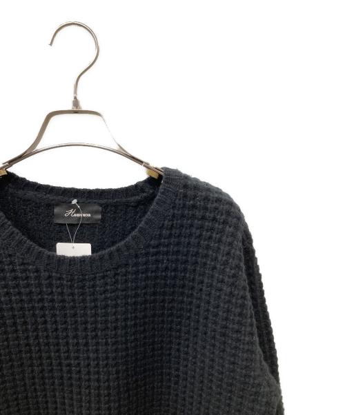 HARDY NOIR（アルディーノアール）HARDY NOIR (アルディーノアール) ワッフル編みニット ブラック サイズ:Freeの古着・服飾アイテム