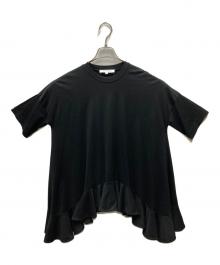 ENFOLD（エンフォルド）の古着「RANDOM FLARE T-SHIRT ランダムフレアTシャツ」｜ブラック