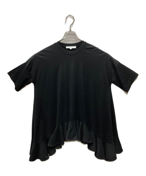 ENFOLD（エンフォルド）ENFOLD (エンフォルド) RANDOM FLARE T-SHIRT ランダムフレアTシャツ ブラック サイズ:38の古着・服飾アイテム