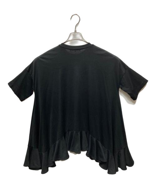 ENFOLD（エンフォルド）ENFOLD (エンフォルド) RANDOM FLARE T-SHIRT ランダムフレアTシャツ ブラック サイズ:38の古着・服飾アイテム