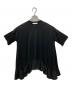 ENFOLD（エンフォルド）の古着「RANDOM FLARE T-SHIRT ランダムフレアTシャツ」｜ブラック