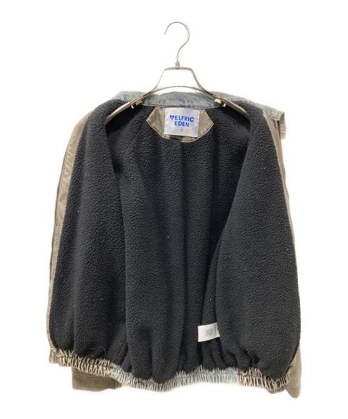 ELFRIC EDEN（エルフリックエデン）ELFRIC EDEN (エルフリックエデン) レザー切替デニムジャケット ブルー×グレー サイズ:Mの古着・服飾アイテム