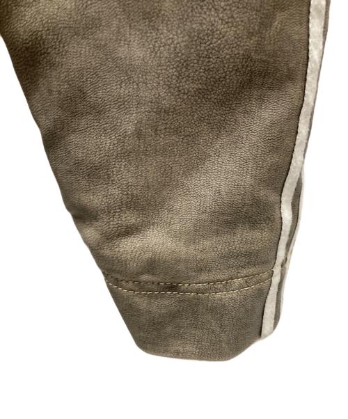 ELFRIC EDEN（エルフリックエデン）ELFRIC EDEN (エルフリックエデン) レザー切替デニムジャケット ブルー×グレー サイズ:Mの古着・服飾アイテム