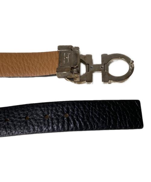 Salvatore Ferragamo（サルヴァトーレ フェラガモ）Salvatore Ferragamo (サルヴァトーレ フェラガモ) ガンチーニ レザーベルト ブラックの古着・服飾アイテム