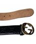 GUCCI (グッチ) GバックルGGレザーベルト ブラック サイズ:80/32：21000円