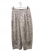 nest Robeネストローブ）の古着「UPCYCLELINO 花柄 リネンコットン イージー パンツ」｜ピンク