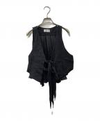 aayushiアユ―シ）の古着「コットン刺繍デザインベスト」｜ブラック