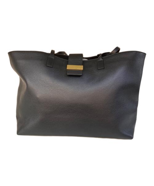 sergio rossi（セルジオロッシ）sergio rossi (セルジオロッシ) sr1 TOTE レザートートバッグ ブラックの古着・服飾アイテム