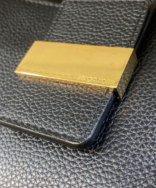 sergio rossi（セルジオロッシ）sergio rossi (セルジオロッシ) sr1 TOTE レザートートバッグ ブラックの古着・服飾アイテム