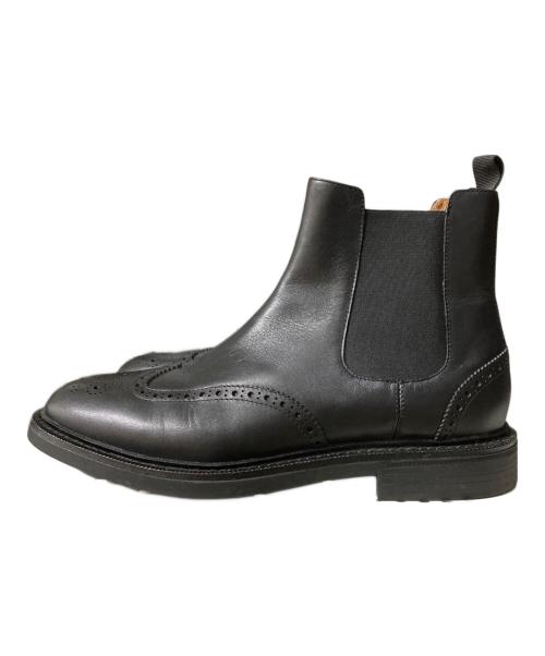 POLO RALPH LAUREN（ポロ・ラルフローレン）POLO RALPH LAUREN (ポロ・ラルフローレン) アッシャーウイングチップチェルシーブーツ ブラック サイズ:US8の古着・服飾アイテム