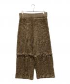 ISA BOULDERイザボールダー）の古着「2WAYニットパンツ」｜ブラウン