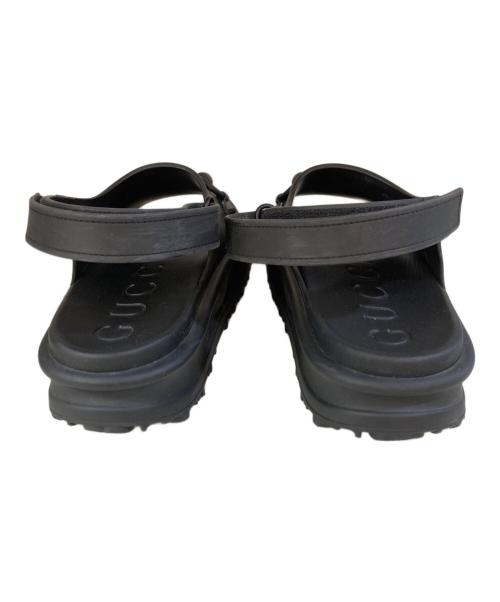 GUCCI（グッチ）GUCCI (グッチ) ホースビットプラットフォームサンダル ブラック サイズ:9の古着・服飾アイテム