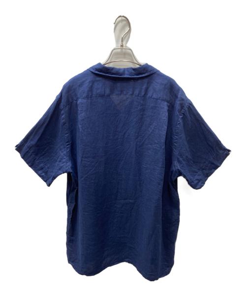 POLO RALPH LAUREN（ポロ・ラルフローレン）POLO RALPH LAUREN (ポロ・ラルフローレン) リネン オープンカラーシャツ ネイビー サイズ:XLの古着・服飾アイテム