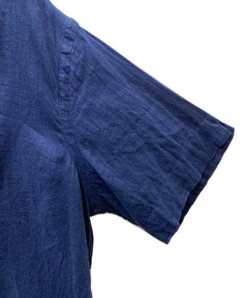 POLO RALPH LAUREN（ポロ・ラルフローレン）POLO RALPH LAUREN (ポロ・ラルフローレン) リネン オープンカラーシャツ ネイビー サイズ:XLの古着・服飾アイテム