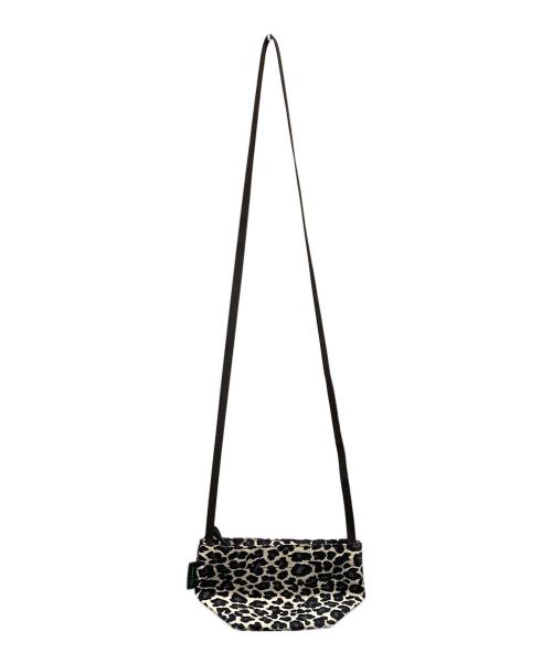 Herve Chapelier（エルベシャプリエ）Herve Chapelier (エルベシャプリエ) レオパード柄ミニショルダーバッグ ホワイト×ブラックの古着・服飾アイテム