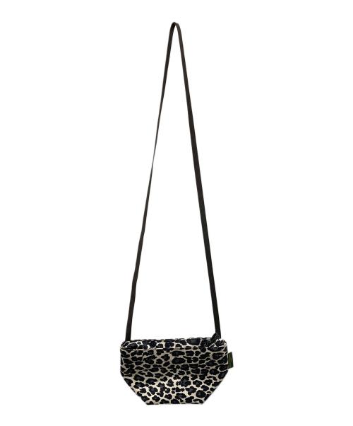 Herve Chapelier（エルベシャプリエ）Herve Chapelier (エルベシャプリエ) レオパード柄ミニショルダーバッグ ホワイト×ブラックの古着・服飾アイテム