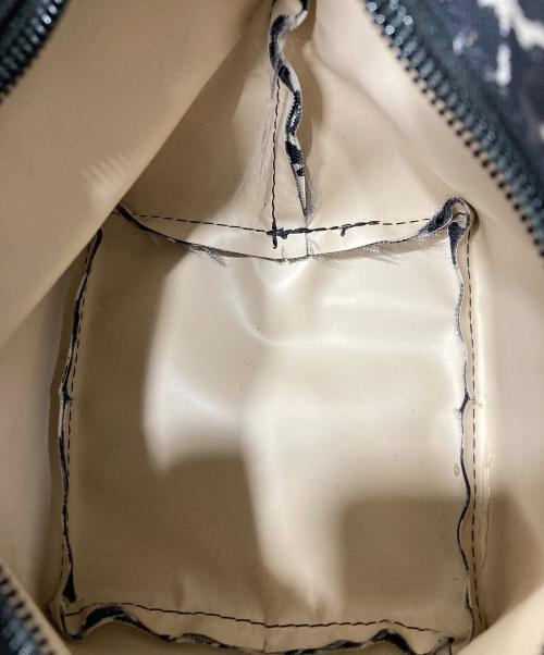 Herve Chapelier（エルベシャプリエ）Herve Chapelier (エルベシャプリエ) レオパード柄ミニショルダーバッグ ホワイト×ブラックの古着・服飾アイテム