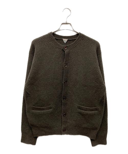 filmelange（フィルメランジェ）filmelange (フィルメランジェ) randall ウールカシミアクルーネックカーディガン オリーブ サイズ:不明の古着・服飾アイテム