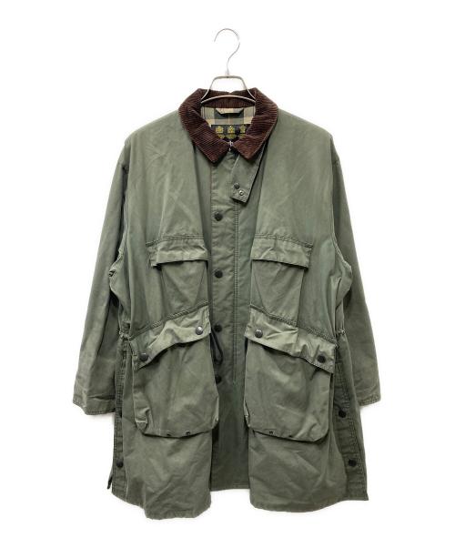 Barbour（バブアー）Barbour (バブアー) KAPTAIN SUNSHINE (キャプテンサンシャイン) Barbour 別注 Stand collar Traveller coat オリーブ サイズ:38の古着・服飾アイテム