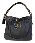 PRADAプラダ）の古着「ナイロンレザーコンビワンショルダーバッグ」｜ブラック