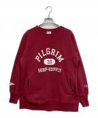 Champion REVERSE WEAVE×Pilgrim Surf+Supplyチャンピオン リバース ウィーブ×ピルグリム サーフサプライ）の古着「コラボプリントスウェット」｜レッド