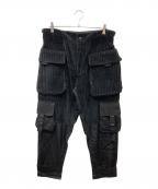 DOLCE & GABBANAドルチェ＆ガッバーナ）の古着「コーデュロイハイブリットワイドカーゴパンツ」｜ブラック
