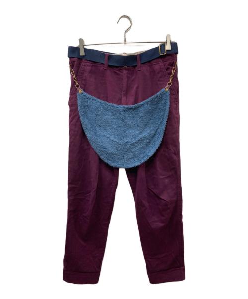 assemble a.k.a. AFFA（アッセンブル エーケーエー エーエフエ）assemble a.k.a. AFFA (アッセンブル エーケーエー エーエフエ) Bondage pants  ボンテージパンツ ボルドー サイズ:Mの古着・服飾アイテム