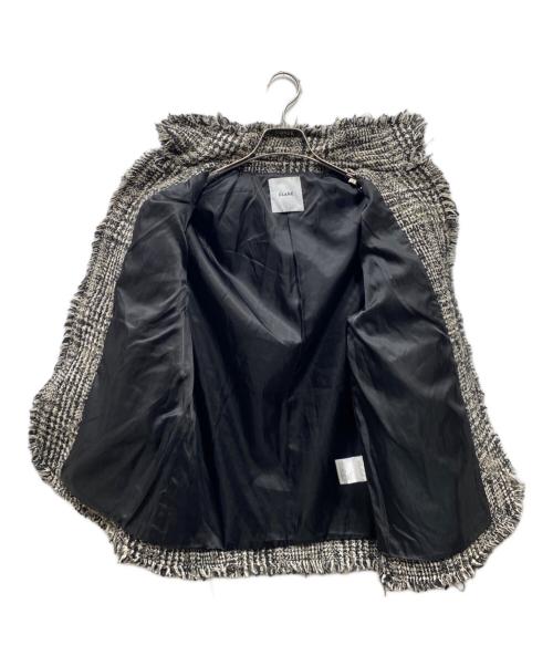 CLANE（クラネ）CLANE (クラネ) ミックスツイードブルゾン MIX TWEED BLOUSON ホワイト×ブラック サイズ:1の古着・服飾アイテム
