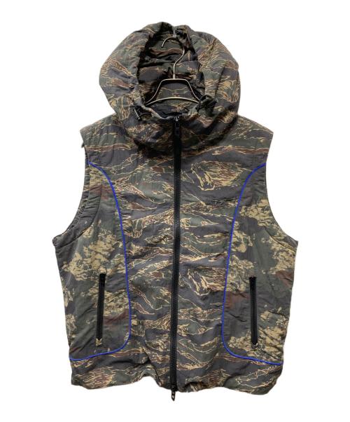 DIESEL（ディーゼル）DIESEL (ディーゼル) J-OSTEND-SL-CAMU スリーブレスブルゾン グリーン サイズ:46の古着・服飾アイテム