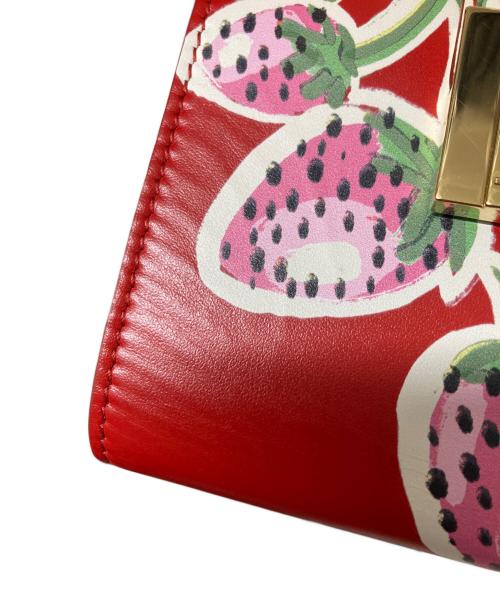 BALLY（バリー）BALLY (バリー) Ollam カーフレザー ストロベリー 財布 レッドの古着・服飾アイテム