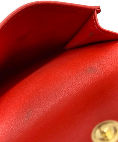 BALLY（バリー）BALLY (バリー) Ollam カーフレザー ストロベリー 財布 レッドの古着・服飾アイテム