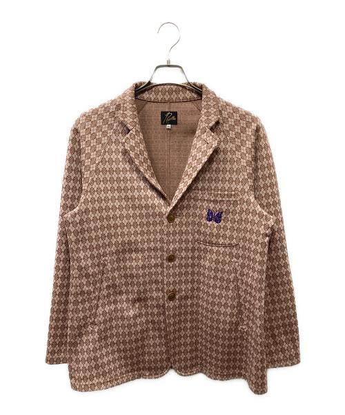 Needles（ニードルズ）Needles (ニードルズ) STUDIOUS別注 RAGRAN JACKET POLY JAQUARD テーラードジャケット ピンク×ブラウン サイズ:XSの古着・服飾アイテム