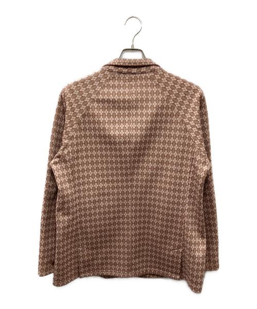 Needles（ニードルズ）Needles (ニードルズ) STUDIOUS別注 RAGRAN JACKET POLY JAQUARD テーラードジャケット ピンク×ブラウン サイズ:XSの古着・服飾アイテム