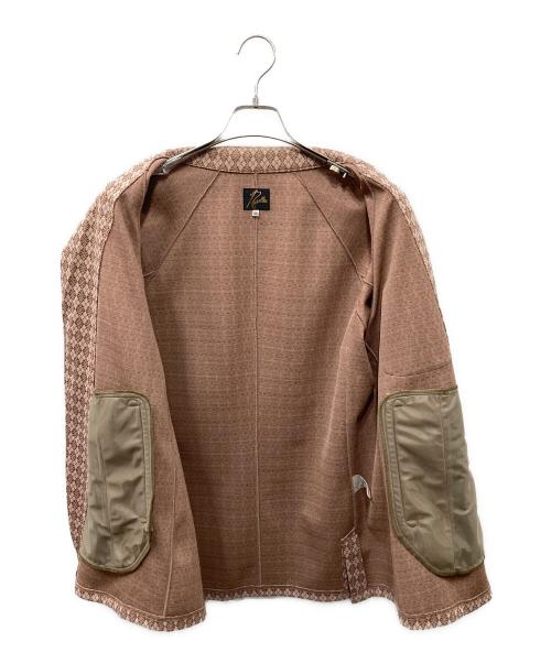 Needles（ニードルズ）Needles (ニードルズ) STUDIOUS別注 RAGRAN JACKET POLY JAQUARD テーラードジャケット ピンク×ブラウン サイズ:XSの古着・服飾アイテム
