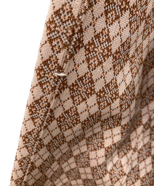 Needles（ニードルズ）Needles (ニードルズ) STUDIOUS別注 RAGRAN JACKET POLY JAQUARD テーラードジャケット ピンク×ブラウン サイズ:XSの古着・服飾アイテム