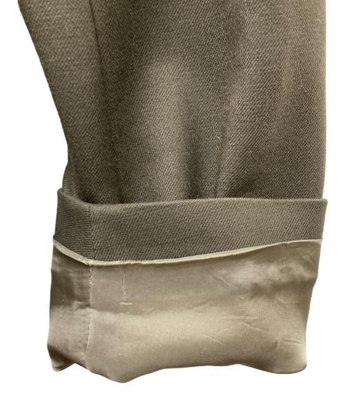 HYKE（ハイク）HYKE (ハイク) DOUBLE FACE COAT ノーカラーロングコート オリーブ サイズ:1の古着・服飾アイテム