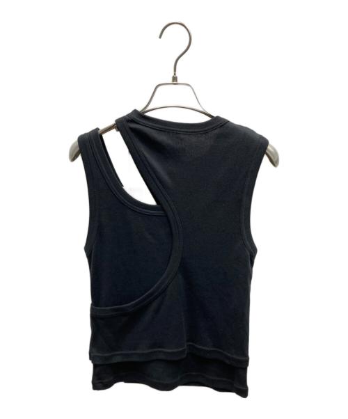 HYKE（ハイク）HYKE (ハイク) ダブルショルダータンクトップ ブラック サイズ:Mの古着・服飾アイテム