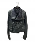 RICK OWENSリックオウエンス）の古着「ラムレザージャケット」｜ブラック